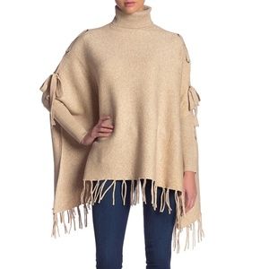 LoveToken Knit Turtleneck Poncho XS/S